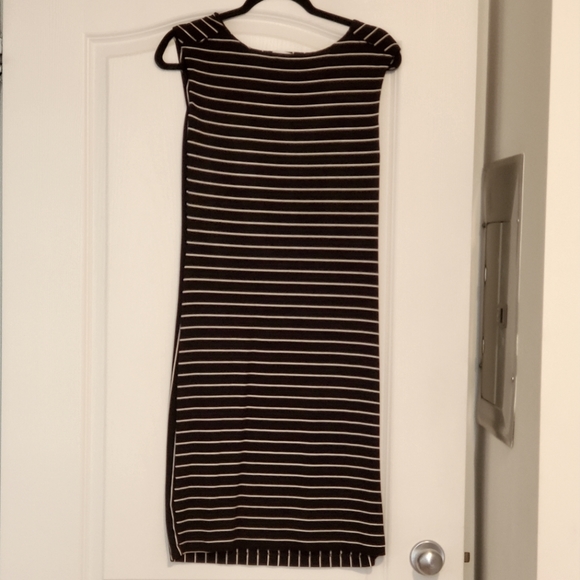 Calvin Klein Black and White Striped Dress - Picture 1 of 3